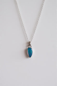  Colgante ópalo azul en plata