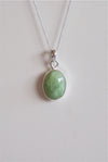 colgante jade verde en plata de ley