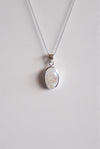 Colgante ovalado piedra luna plata