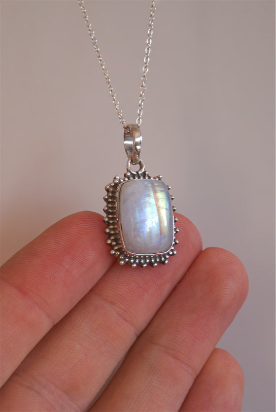 Colgante Piedra Luna en Plata