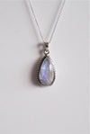 Colgante piedra luna plata
