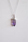 Colgante punta de amatista en plata de ley