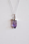 Colgante punta de amatista en plata de ley