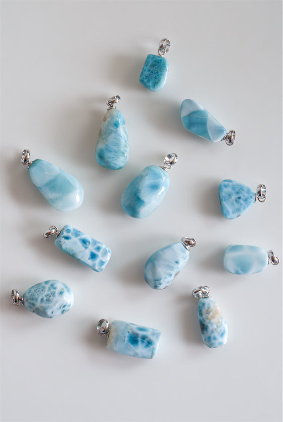 Colgante de Larimar en Plata