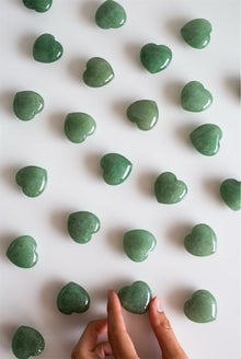  Corazón de Aventurina cuarzo verde