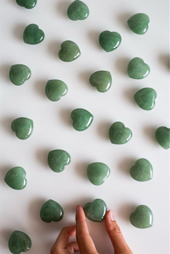 Corazón de Aventurina cuarzo verde