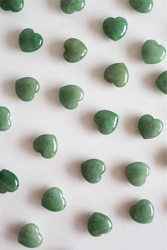 Corazón de Aventurina cuarzo verde