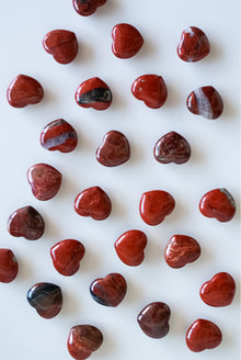  Corazón jaspe rojo pequeño
