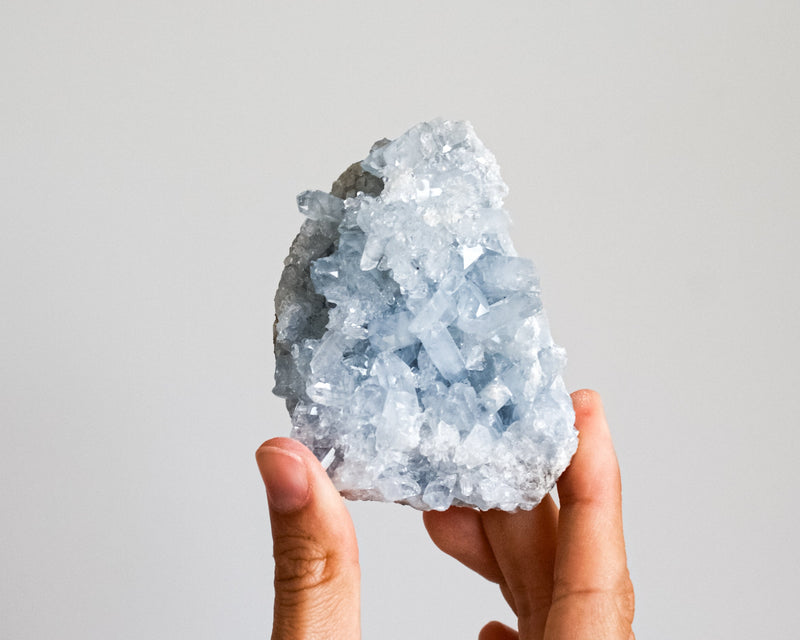 Drusa de Celestina, azul celestial