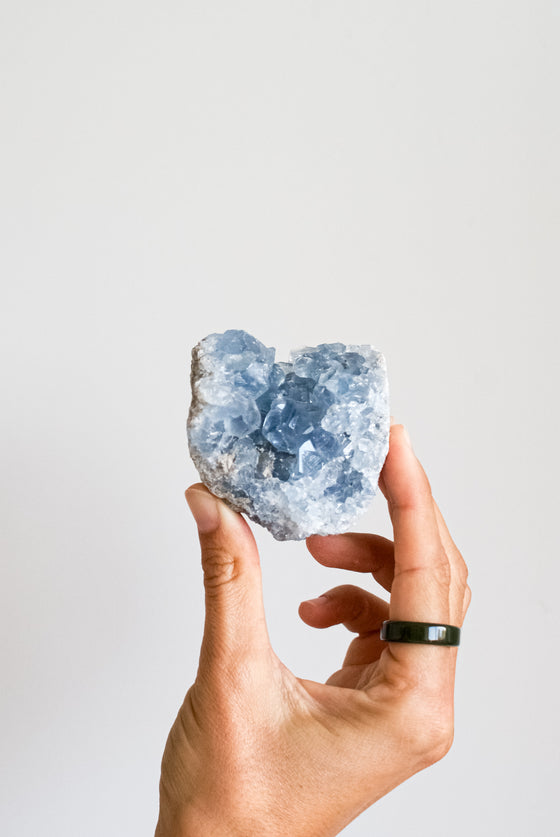 Drusa de Celestina, azul celestial