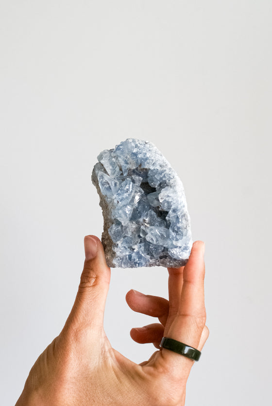 Drusa de Celestina, azul celestial