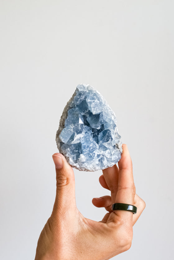 Drusa de Celestina, azul celestial