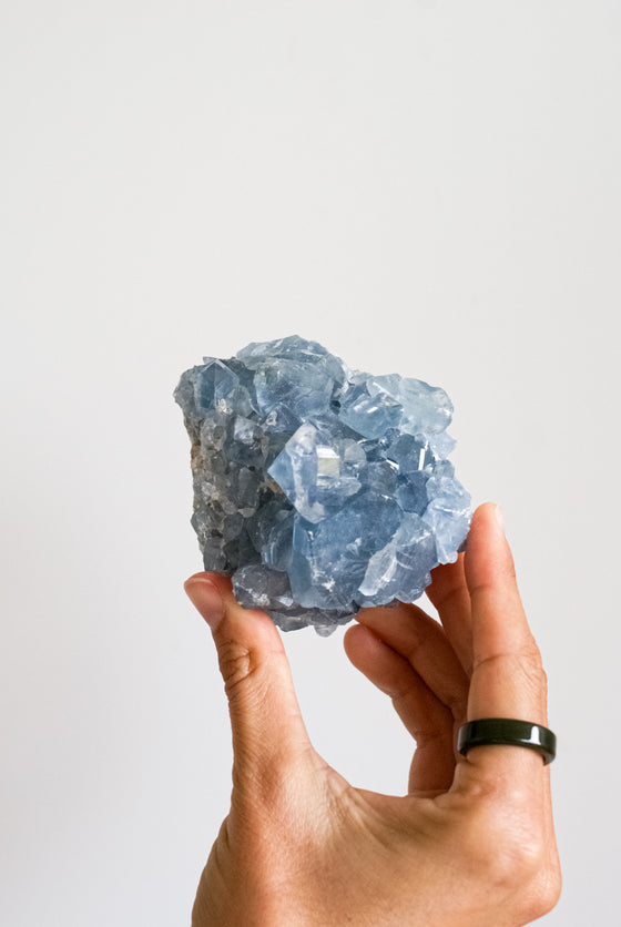 Drusa de Celestina, azul celestial