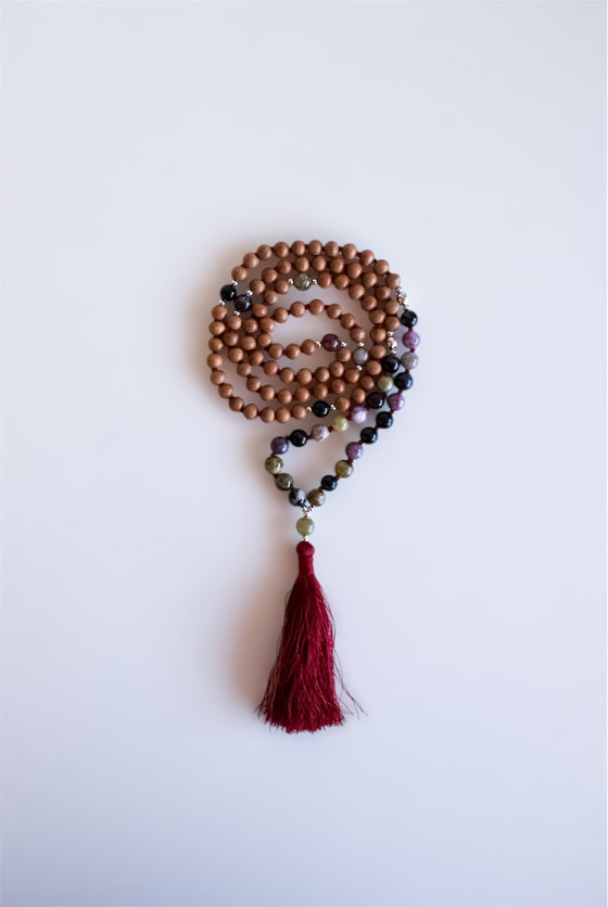 Japa Mala de Turmalina Color