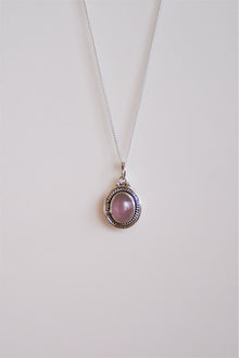  Colgante Ganesha de Cuarzo Rosa en plata
