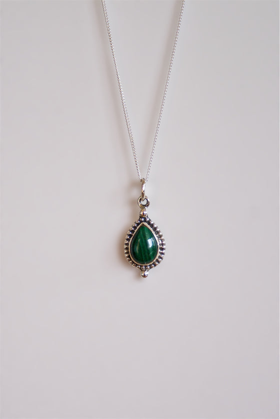 Colgante Shakti de Malaquita en plata