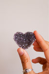 Mini Drusa en forma de corazón de amatista