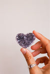 Mini Drusa en forma de corazón de amatista