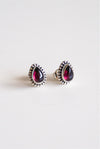 pendientes granate plata de ley