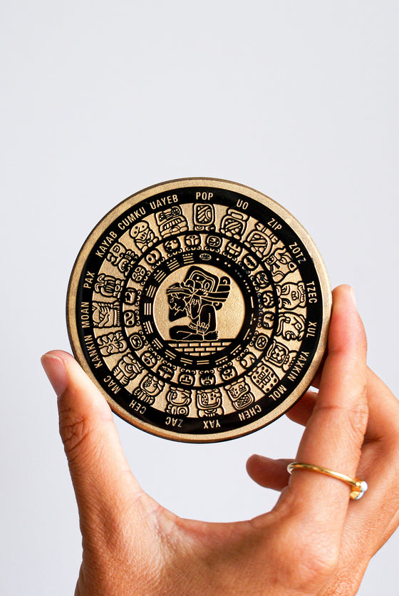 Placa Dioses Mayas de Obsidiana