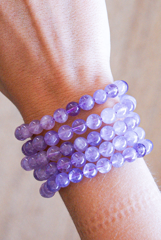 Pulsera de Amatista Lavanda