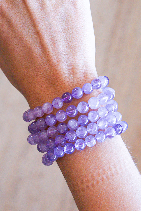 Pulsera de Amatista Lavanda