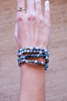  Pulsera ágata musgosa 6mm
