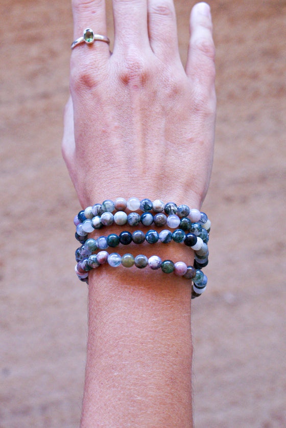 Pulsera ágata musgosa 6mm
