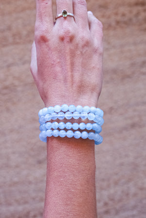 Pulsera de Aguamarina 8mm
