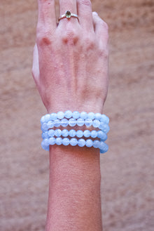  Pulsera de Aguamarina 8mm