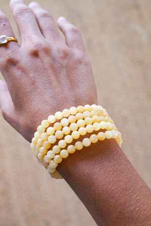Pulsera de Calcita amarilla 6mm