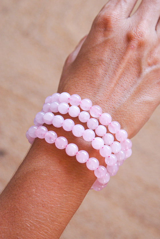 PULSERA DE CUARZO ROSA