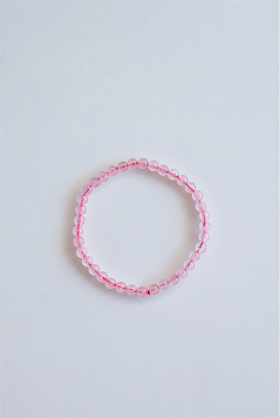 Pulsera de Cuarzo Rosa talla infantil de 4mm