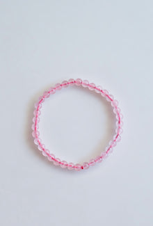  Pulsera de Cuarzo Rosa talla infantil de 4mm
