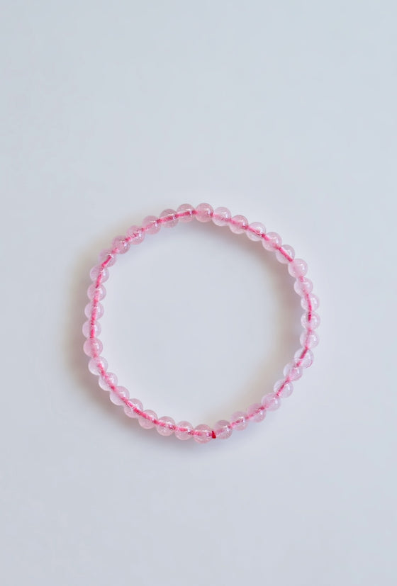 Pulsera de Cuarzo Rosa talla infantil de 4mm