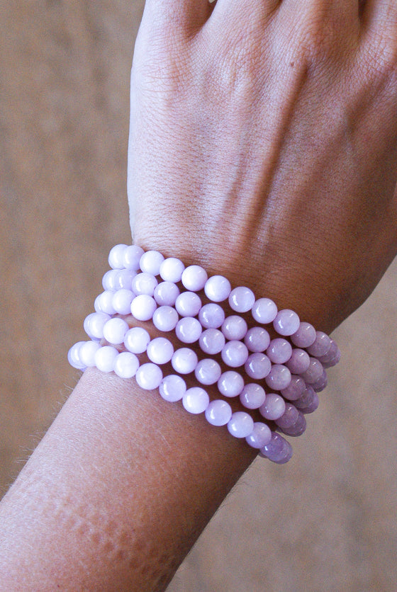 Pulsera de Kunzita 6mm