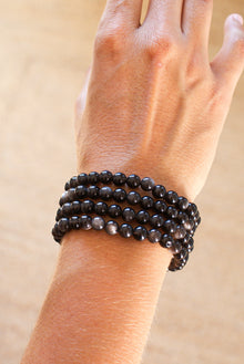  Pulsera de obsidiana dorada de 6mm