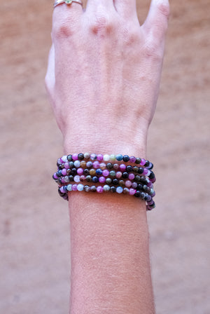 Pulsera de Turmalina Multicolor 4mm