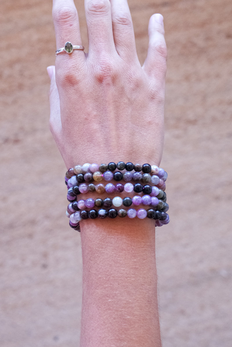 Pulsera de Turmalina Multicolor 4mm