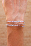 Pulsera facetada de fluorita en plata