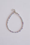Pulsera facetada de fluorita en plata