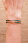 Pulsera de Malaquita facetada en plata