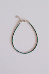 Pulsera de Malaquita facetada en plata