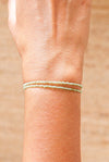 Pulsera facetada de olivino