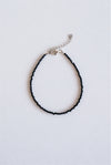 Pulsera de turmalina negra en plata 