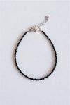 Pulsera de turmalina negra en plata 