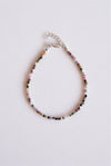 Pulsera facetada turmalina multicolor en plata de ley