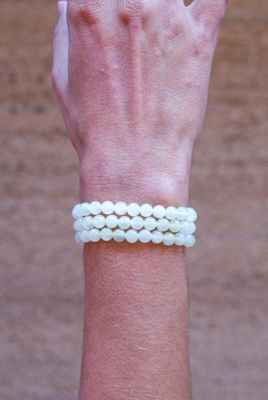 Pulsera infantil jade verde 6mm
