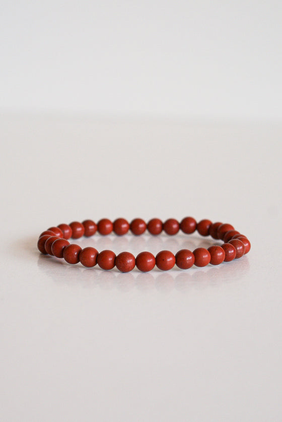 Pulsera jaspe rojo infantil