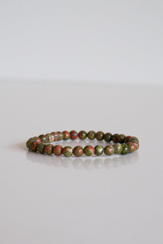 Pulsera infantil de jaspe unakita